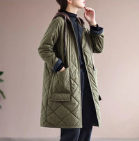 Oversized Hooded Mid-Length Coat | Stylish & Comfortable-Army Green-M-State of Style