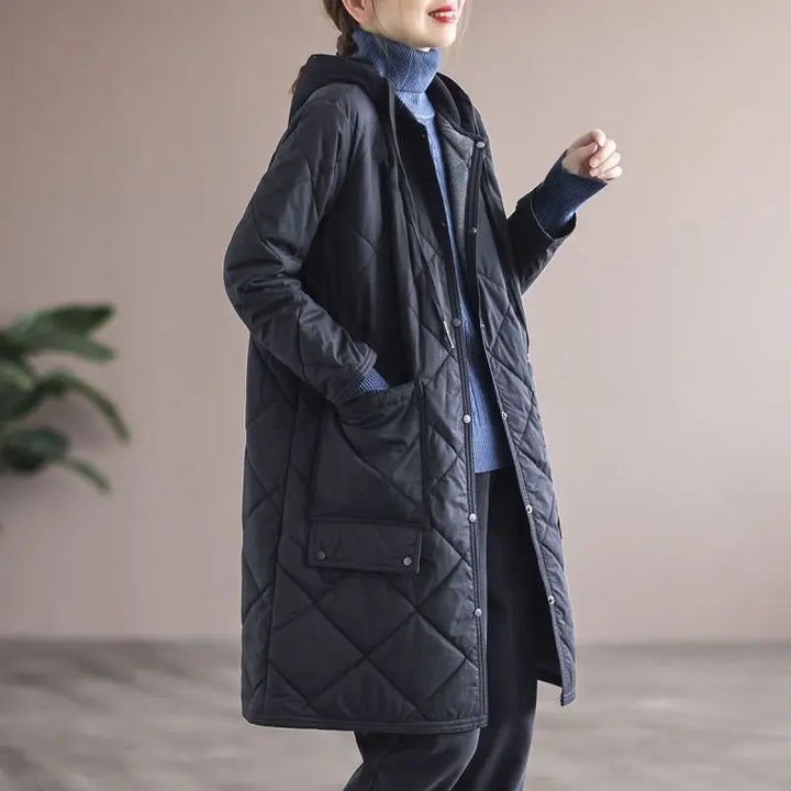 Oversized Hooded Mid-Length Coat | Stylish & Comfortable-Army Green-M-State of Style