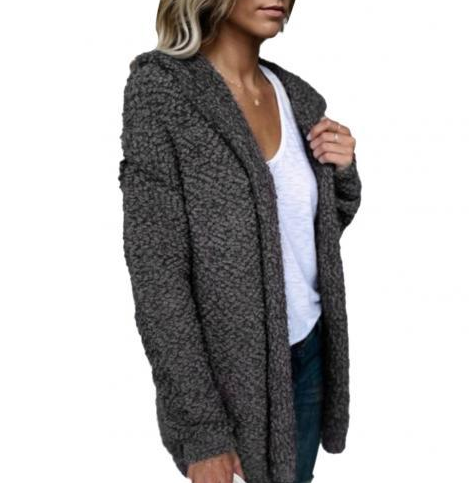 Oversized Jacket | Comfortable Loose Fit for Women-Dark Gray-S-State of Style