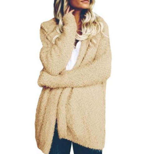 Oversized Jacket | Comfortable Loose Fit for Women-Khaki-S-State of Style