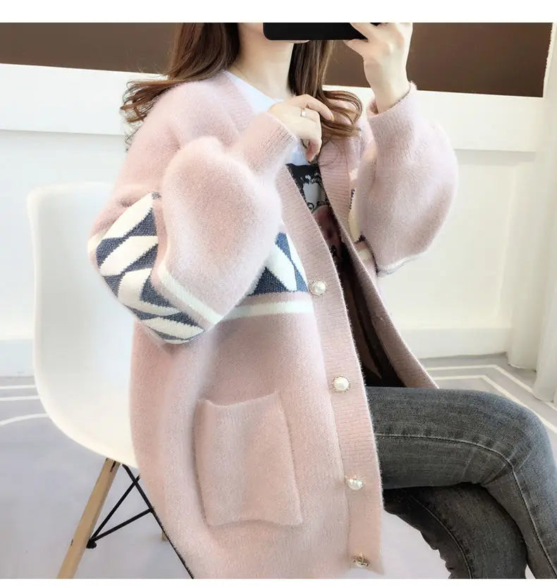 Oversized Knitted Cosy Sweater-White-XL-State of Style