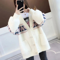Oversized Knitted Cosy Sweater-White-XL-State of Style