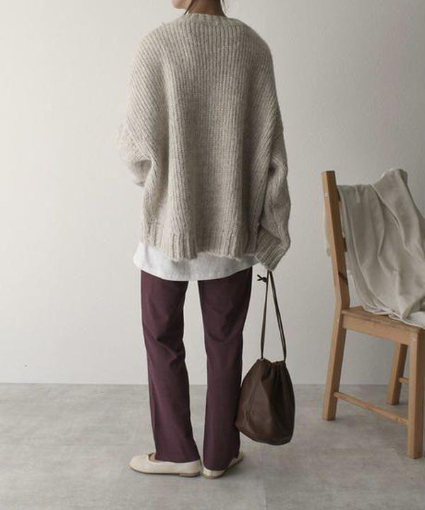 Oversized Knitted Jumper - AutumnComfort-S-State of Style