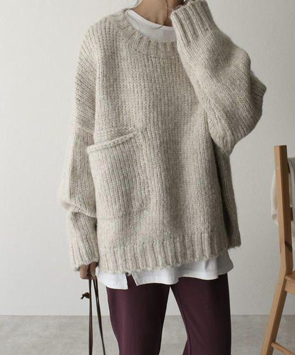 Oversized Knitted Jumper - AutumnComfort-S-State of Style