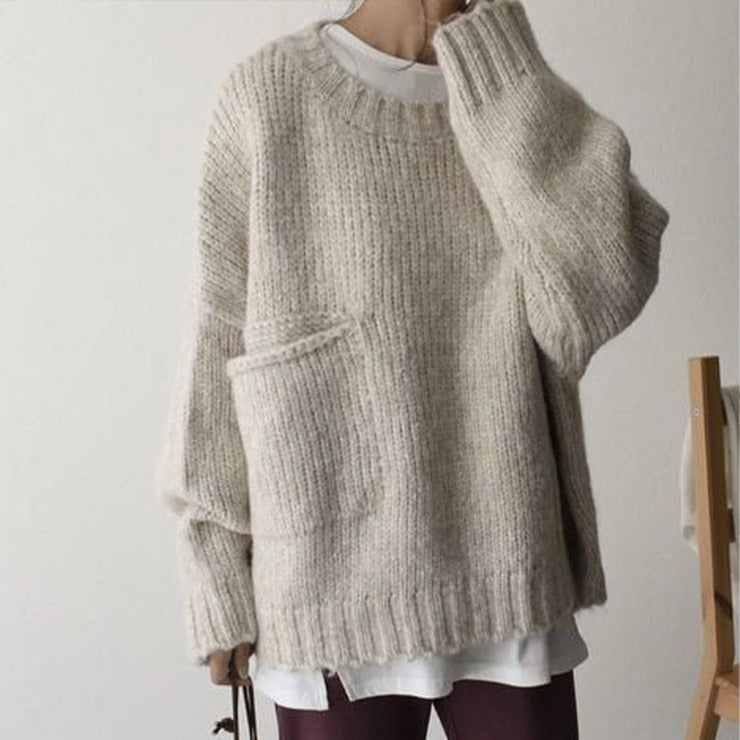 Oversized Knitted Jumper - AutumnComfort-S-State of Style