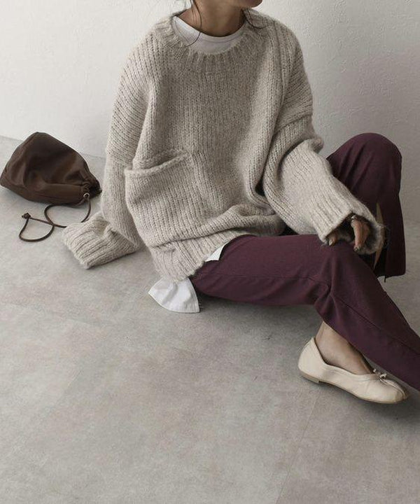 Oversized Knitted Jumper - AutumnComfort-S-State of Style