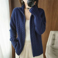 Oversized Knitted Pullover Pleasure Lounge Bliss-Navy Blue-2XL-State of Style