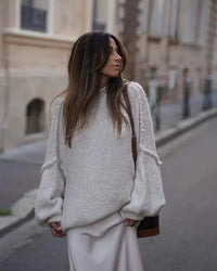 Oversized Knitted Women's Sweater - Mia-Black-S-State of Style