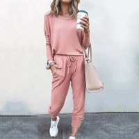 Oversized Ladies Tracksuit - Velana-Pink-S-State of Style