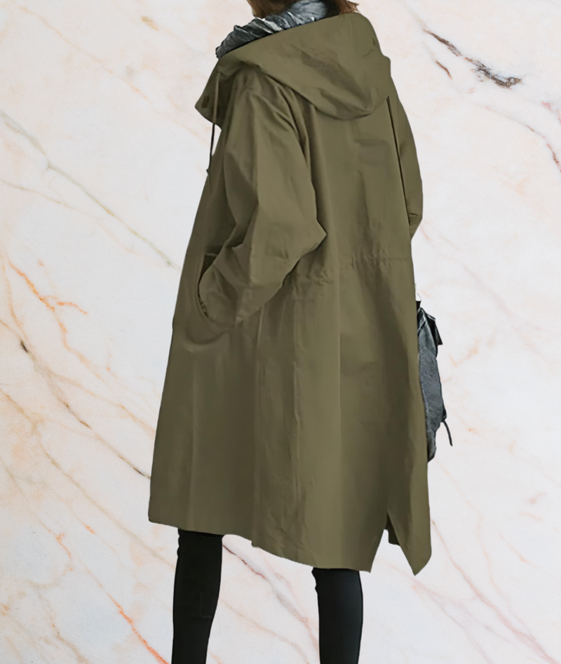 Oversized Long Coat with Buttons and Deep Side Pockets-S-Arctic Blue-State of Style