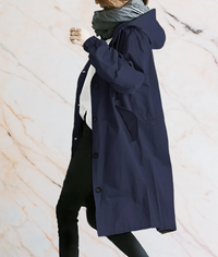 Oversized Long Coat with Buttons and Deep Side Pockets-S-Black-State of Style