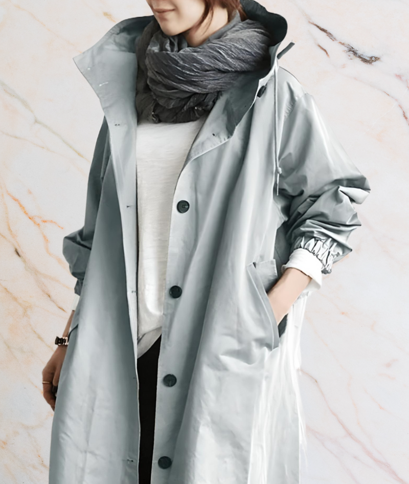Oversized Long Coat with Buttons and Deep Side Pockets-S-Pink-State of Style