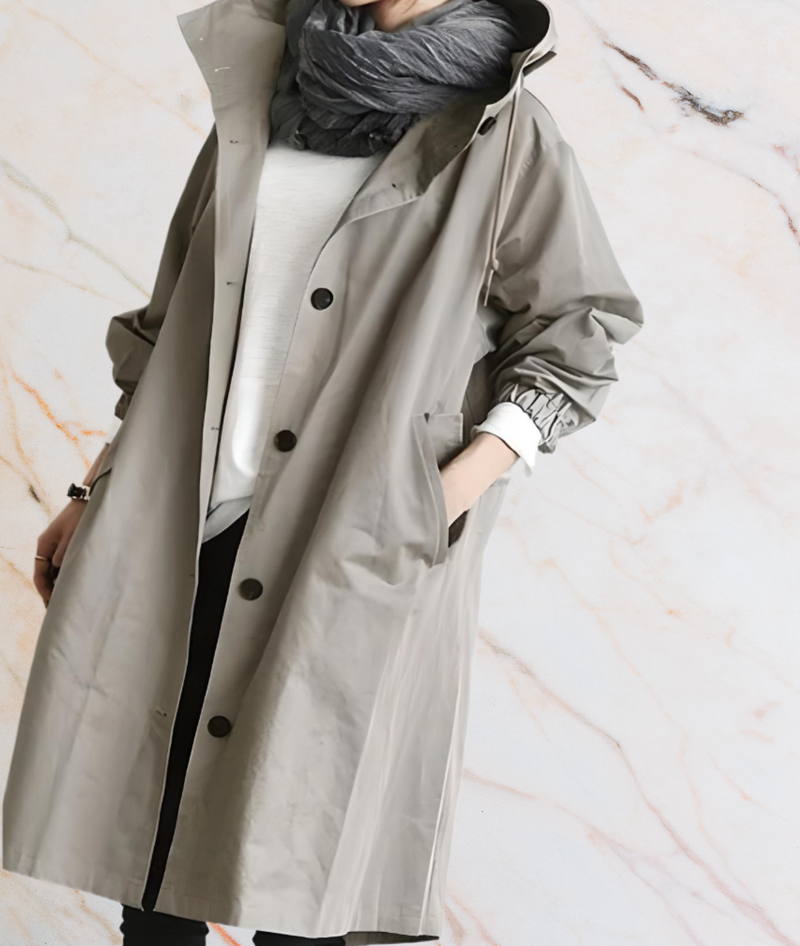 Oversized Long Coat with Buttons and Deep Side Pockets-S-Pink-State of Style