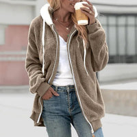 OVERSIZED Long Kunst Jacket with Zip-S-Khaki-State of Style