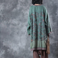 Oversized Midi Dress with Crew Neck – Ameline-State of Style