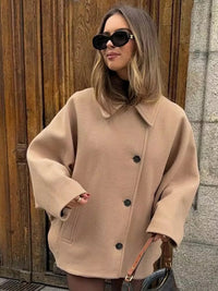 Oversized Stylish Women's Coat - Amara-Khaki-XS-State of Style