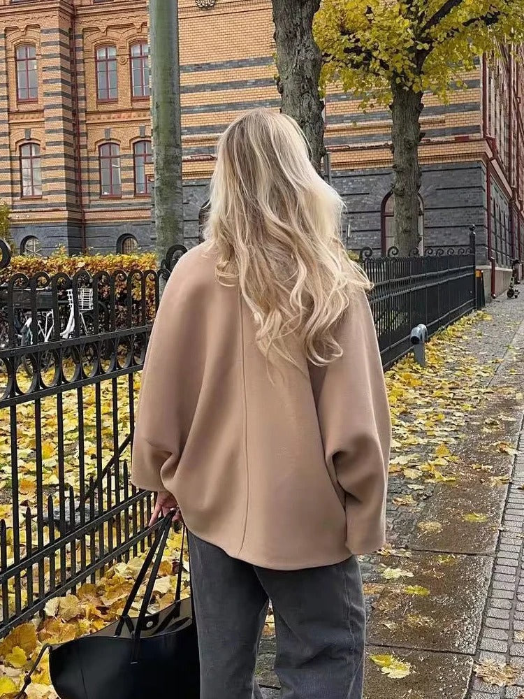 Oversized Stylish Women's Coat - Amara-Khaki-XS-State of Style