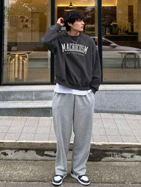 Oversized Sweatshirt for Men - Norveric-Dark Grey-S-State of Style