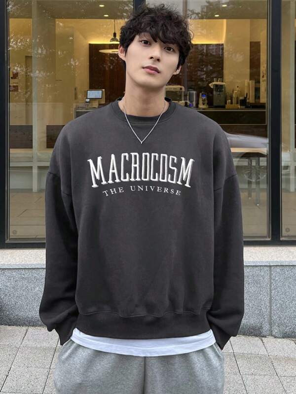Oversized Sweatshirt for Men - Norveric-Dark Grey-S-State of Style