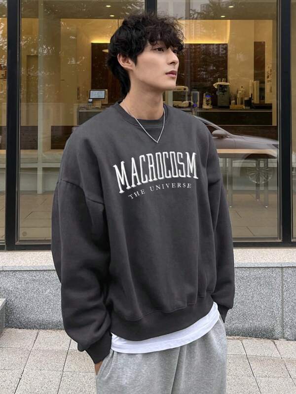 Oversized Sweatshirt for Men - Norveric-Dark Grey-S-State of Style