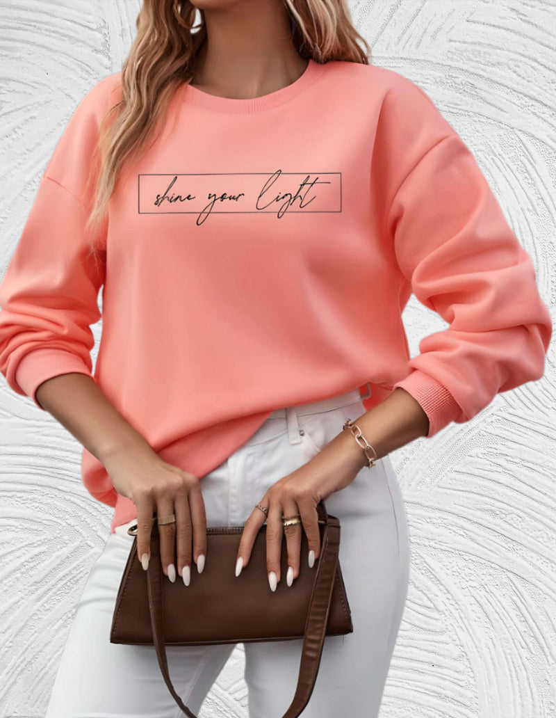 Oversized Women's Sweater with Round Neck - Luna-S-Koraalroze-State of Style