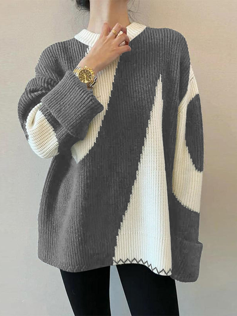 Oversized Zebra Print Sweater for Women - Lyla-Grey-XS-State of Style