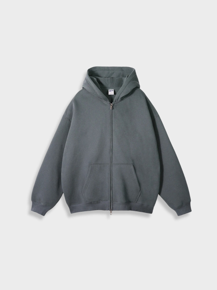 Oversized Zip-Up Vest - Ava-Asphalt-S-State of Style