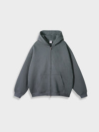 Oversized Zip-Up Vest - Ava-Asphalt-S-State of Style