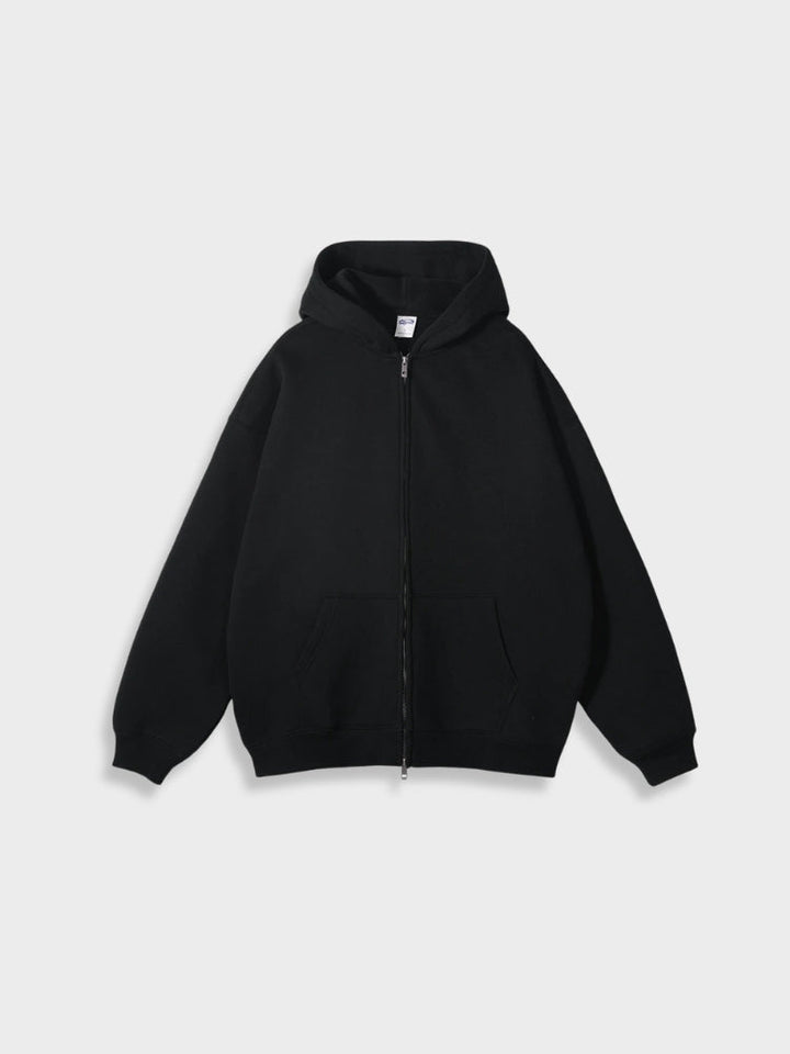 Oversized Zip-Up Vest - Ava-Black-S-State of Style