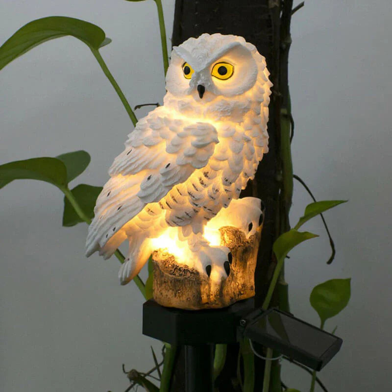 OwlGlow Solar-Powered Garden Lamp-White-45CM-State of Style