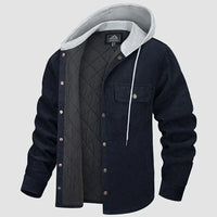 Padded Men's Jacket with Hood - Nordic-Blauw-M-State of Style