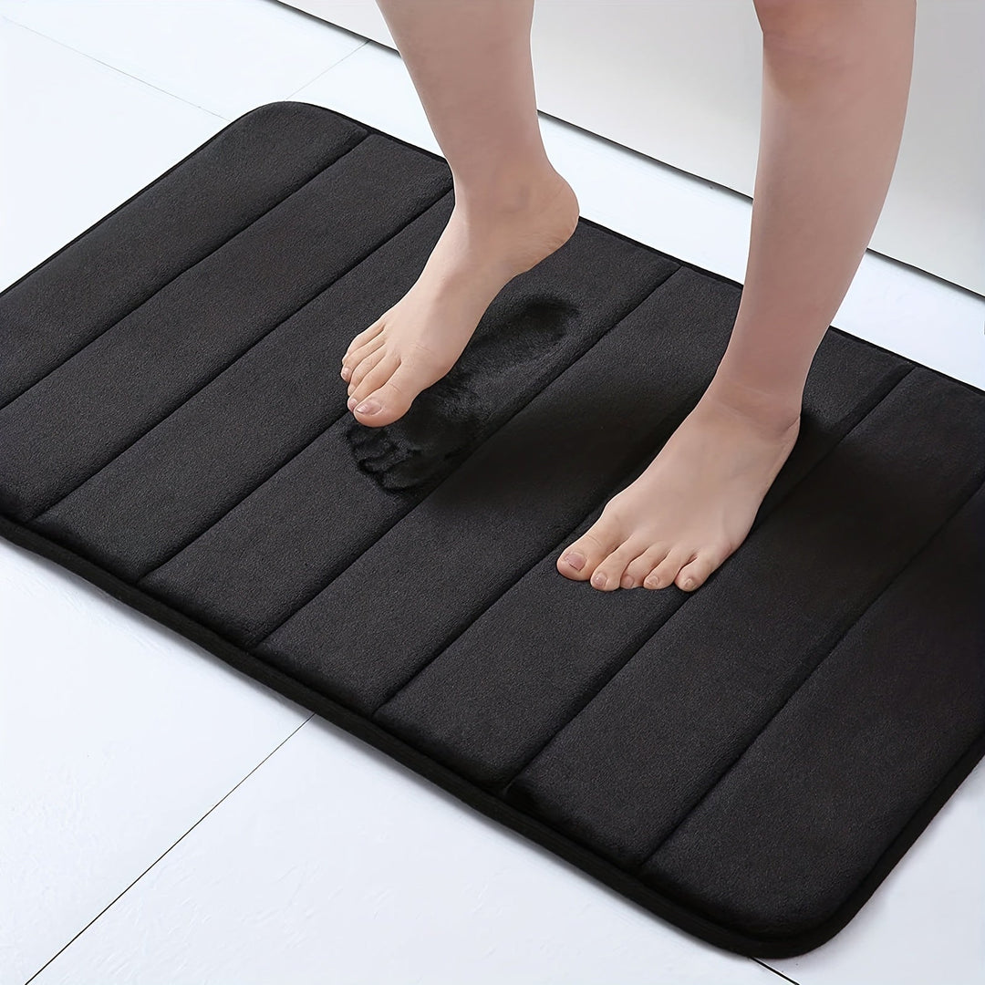 Pamper Your Feet with the Luxe Anti-Slip Bath Mat - Livia-40cm x 60cm-Black-State of Style