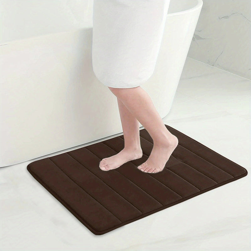 Pamper Your Feet with the Luxe Anti-Slip Bath Mat - Livia-50cm x 80cm-Coffee-State of Style