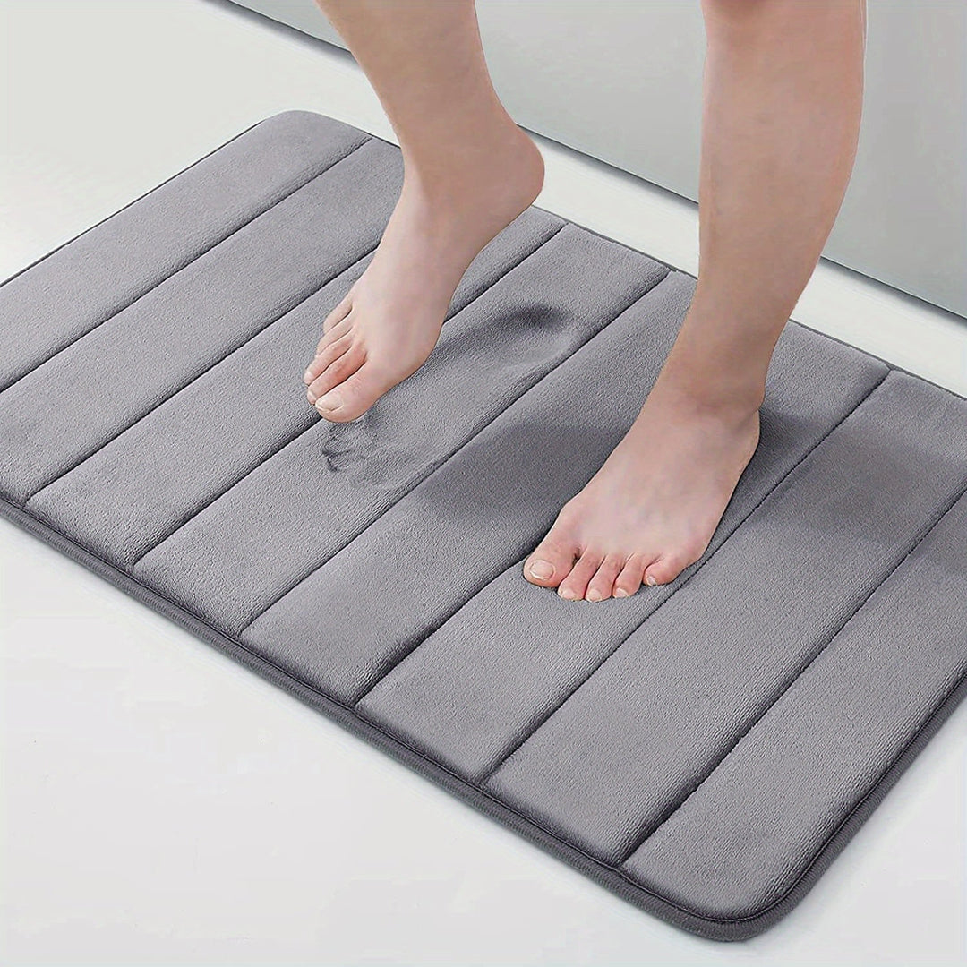Pamper Your Feet with the Luxe Anti-Slip Bath Mat - Livia-50cm x 80cm-Dark Grey-State of Style