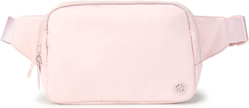 Large 2L Nylon Belt Bag with Adjustable Strap and Dual Compartments