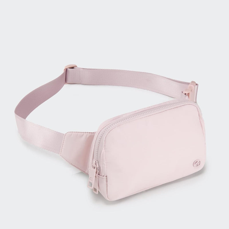 Large 2L Nylon Belt Bag with Adjustable Strap and Dual Compartments