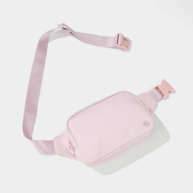 Large 2L Nylon Belt Bag with Adjustable Strap and Dual Compartments