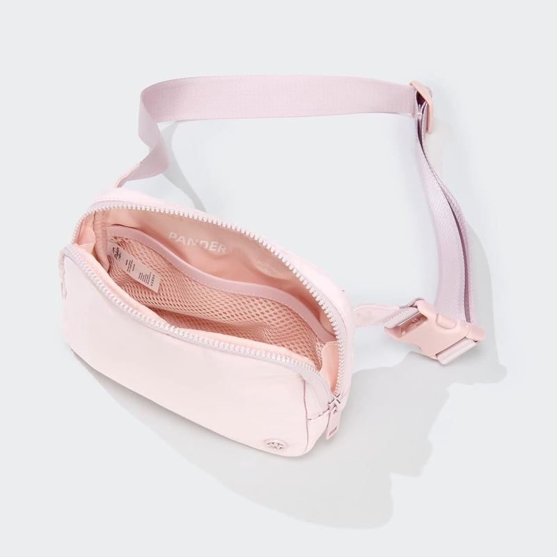 Large 2L Nylon Belt Bag with Adjustable Strap and Dual Compartments