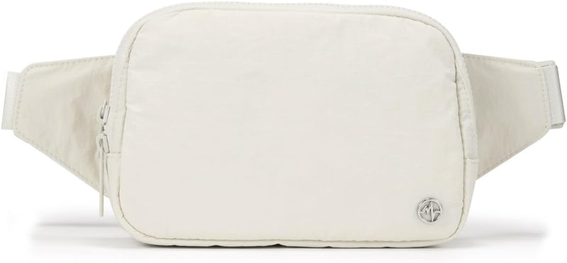 Large 2L Nylon Belt Bag with Adjustable Strap and Dual Compartments