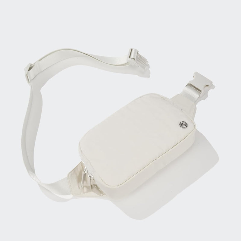 Large 2L Nylon Belt Bag with Adjustable Strap and Dual Compartments