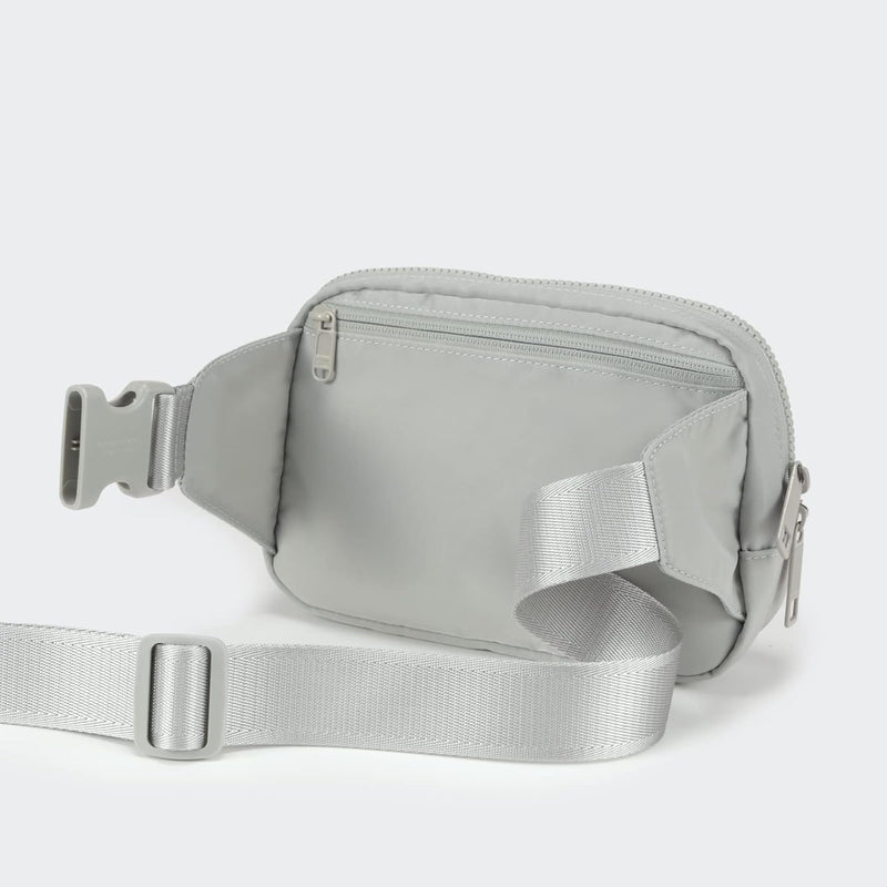 Large 2L Nylon Belt Bag with Adjustable Strap and Dual Compartments