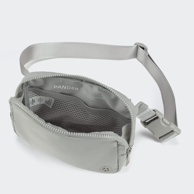 Large 2L Nylon Belt Bag with Adjustable Strap and Dual Compartments