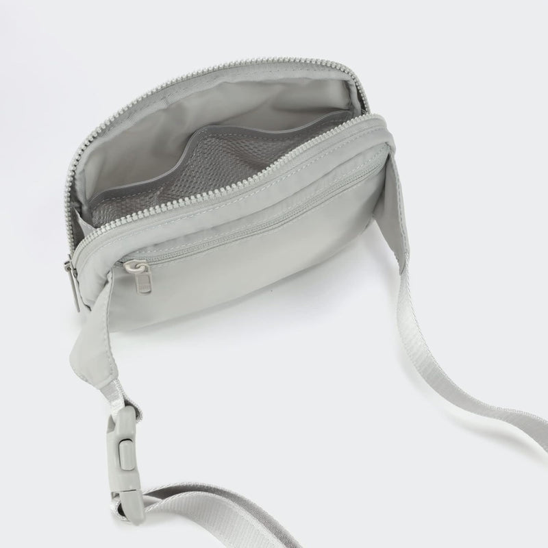 Large 2L Nylon Belt Bag with Adjustable Strap and Dual Compartments