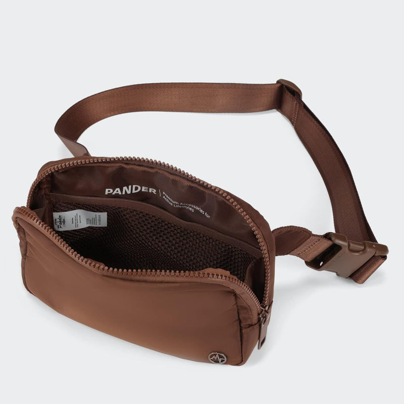 Large 2L Nylon Belt Bag with Adjustable Strap and Dual Compartments