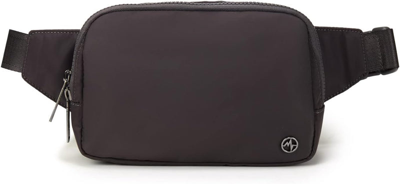 Large 2L Nylon Belt Bag with Adjustable Strap and Dual Compartments