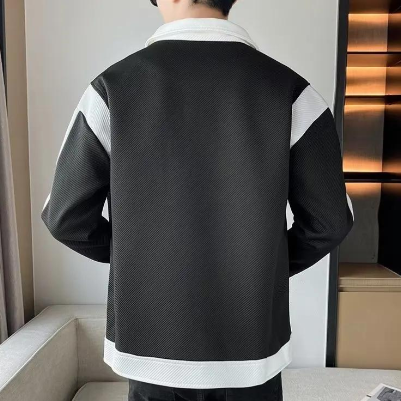 Patchwork Jacket for Men - Alessandro-Black-S-State of Style