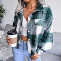 Patterned Women's Jacket | Stylish & Versatile-Green-S-State of Style