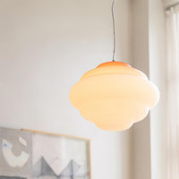 Pendant lamp with gradient and soft light diffusion - Aérola-Red-State of Style