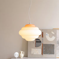 Pendant lamp with gradient and soft light diffusion - Aérola-Red-State of Style