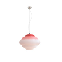 Pendant lamp with gradient and soft light diffusion - Aérola-Red-State of Style